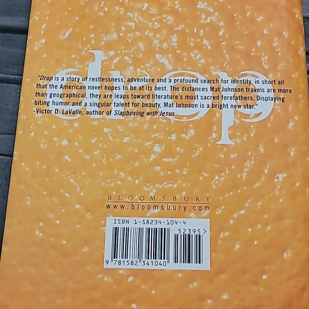Drop By: Mat Johnson Bloomsbury Publish American Fiction Hardback Novel 218 Page